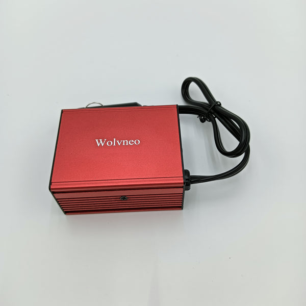 Wolvneo power inverters 150W Power Inverter, Red Aluminum, 12V DC to 110V AC Converter with USB Ports