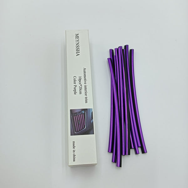 MEYNSSHA Automotive interior trim Purple PVC Interior Decorative Strips, 20cm, 10 Pieces