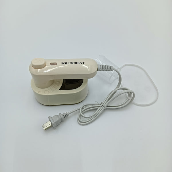 SOLIDCREAT Electric clothing pressing machines Portable Handheld Electric Garment Steamer, Beige