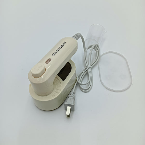 SOLIDCREAT Electric clothing pressing machines Portable Handheld Electric Garment Steamer, Beige