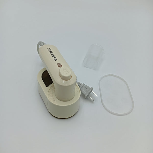 SOLIDCREAT Electric clothing pressing machines Portable Handheld Electric Garment Steamer, Beige