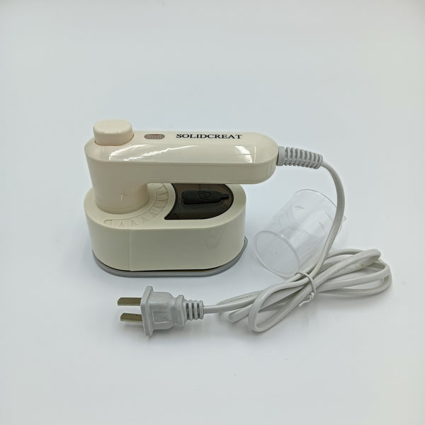 SOLIDCREAT Electric clothing pressing machines Portable Handheld Electric Garment Steamer, Beige