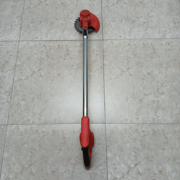 SOLIDCREAT Weeding machines Garden Weed Removal Tool with Circular Blade, Red Steel Construction