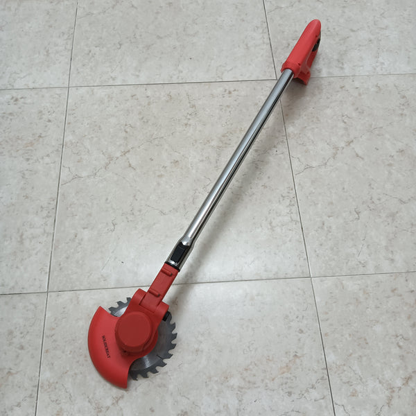 SOLIDCREAT Weeding machines Garden Weed Removal Tool with Circular Blade, Red Steel Construction