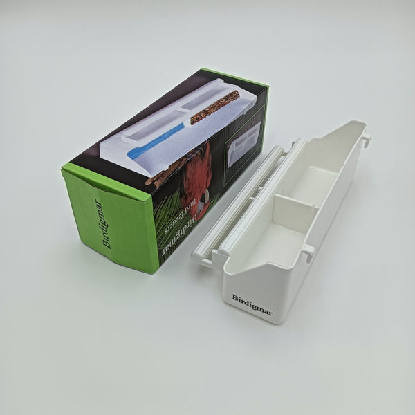 Birdigmar Bird feeders White Plastic Dual Compartment Bird Feeder
