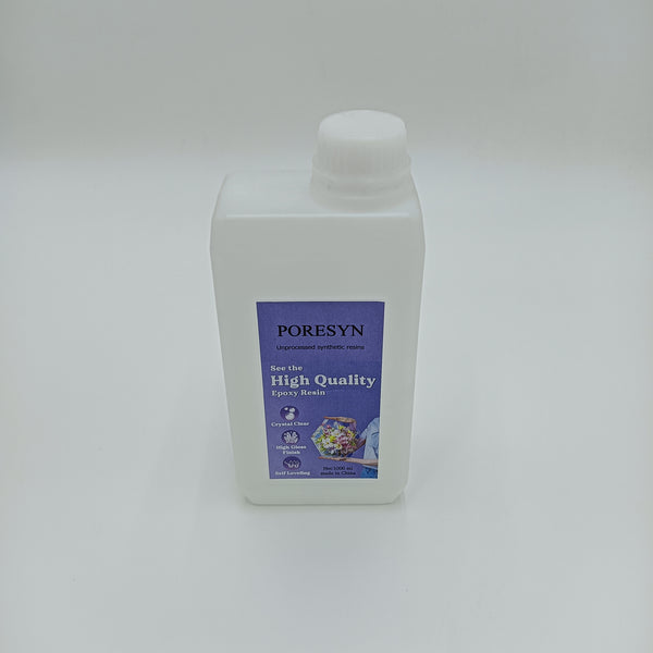 PORESYN Unprocessed synthetic resins High Quality Clear Epoxy Resin with High Gloss Finish, 1000ml