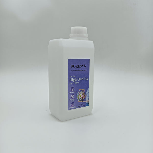 PORESYN Unprocessed synthetic resins High Quality Clear Epoxy Resin with High Gloss Finish, 1000ml