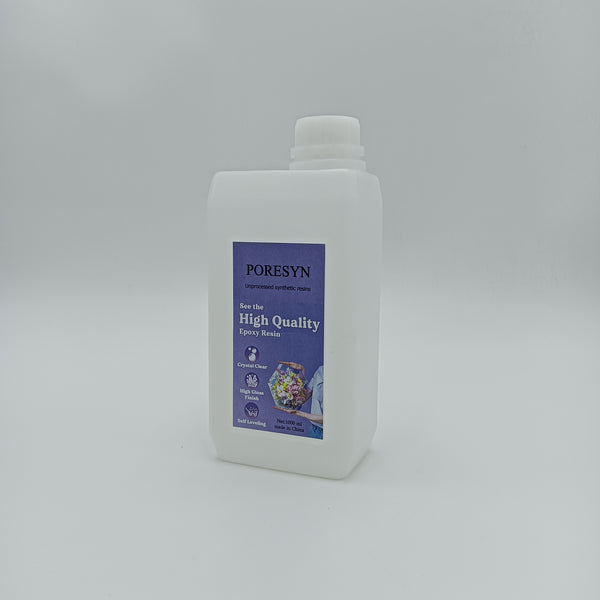 PORESYN Unprocessed synthetic resins High Quality Clear Epoxy Resin with High Gloss Finish, 1000ml