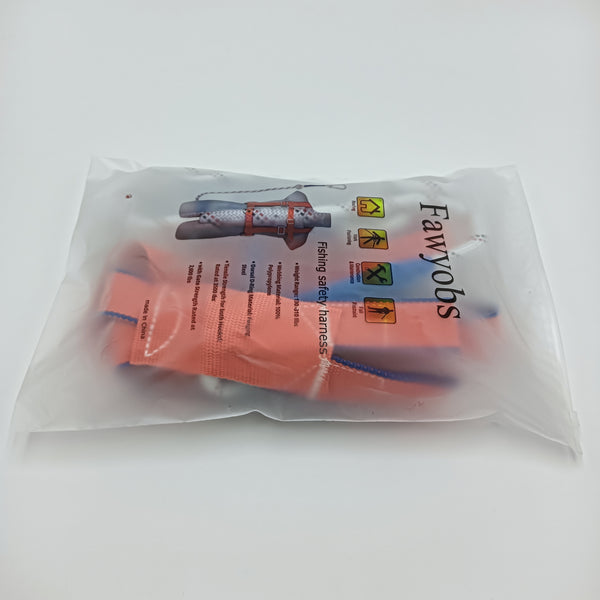 Fawyobs Fishing safety harness Durable Polypropylene Fishing Safety Harness, Orange and Blue