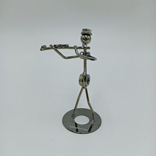 MetallicOne Statuettes of common metal Decorative Metal Figurine with Stand, Artistic Desktop Sculpture