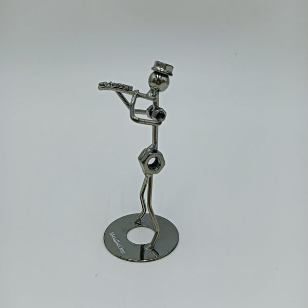 MetallicOne Statuettes of common metal Decorative Metal Figurine with Stand, Artistic Desktop Sculpture