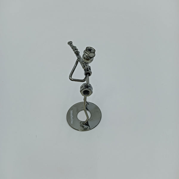 MetallicOne Statuettes of common metal Decorative Metal Figurine with Stand, Artistic Desktop Sculpture