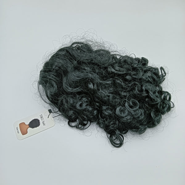 TIKU hair False hair Lightweight and Easy to Wear Synthetic Curly Hair Wig, Black
