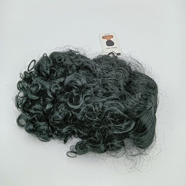 TIKU hair False hair Lightweight and Easy to Wear Synthetic Curly Hair Wig, Black