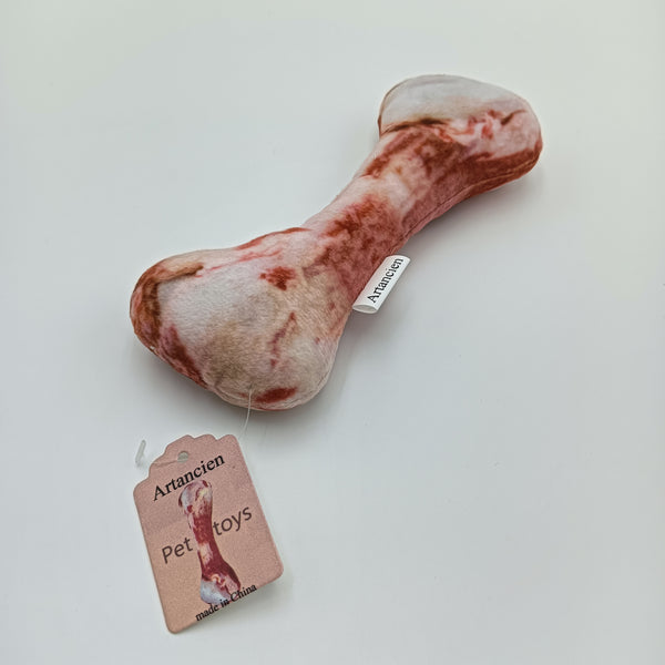 Artancien Pet toys Bone Shape Plush Dog Toy, Soft Stuffed Pet Chew Toy