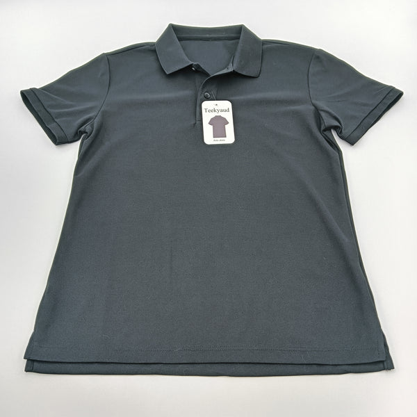 Teekyaud Polo shirts Classic Men's Casual Polo Shirt, Short Sleeve, Black