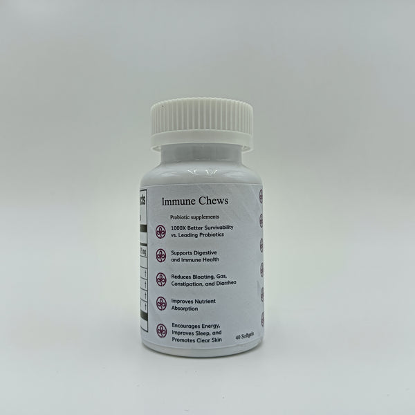 Immune Chews Probiotic supplements Supports Digestive & Immune Health, Chews Probiotics, 40 Softgels