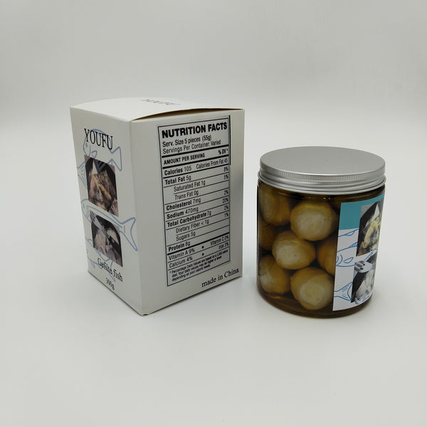 YOUFU Gefilte fish 300g Traditional Fish Balls in Glass Jar, High Protein Ready-to-Eat Delicacy
