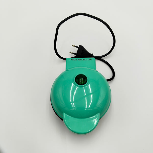COREY FRYINGMAN Electric waffle maker Compact Electric Waffle Maker, Mint Green, Non-Stick Cooking Surface