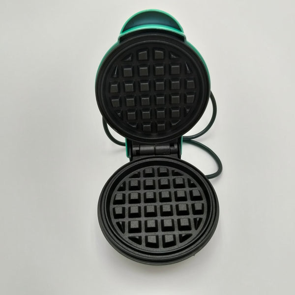 COREY FRYINGMAN Electric waffle maker Compact Electric Waffle Maker, Mint Green, Non-Stick Cooking Surface