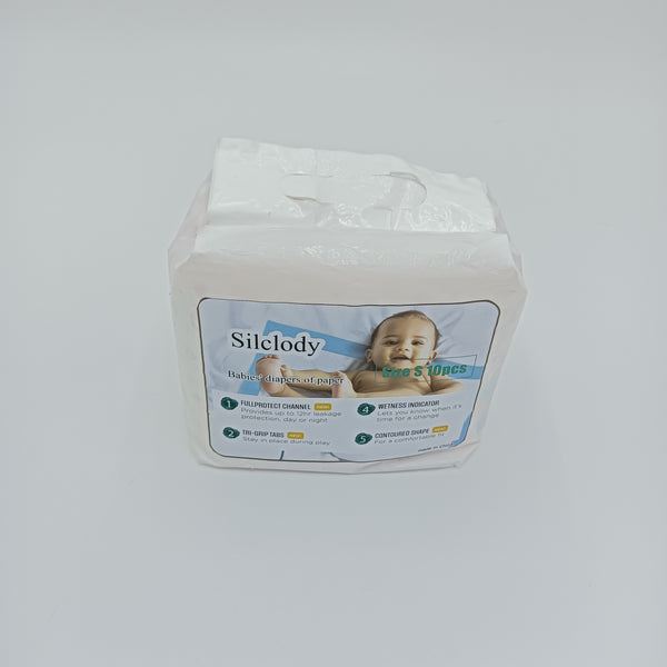 Silclody Babies' diapers of paper Newborn Disposable Diapers, Size S (4-8kg), 10 Count