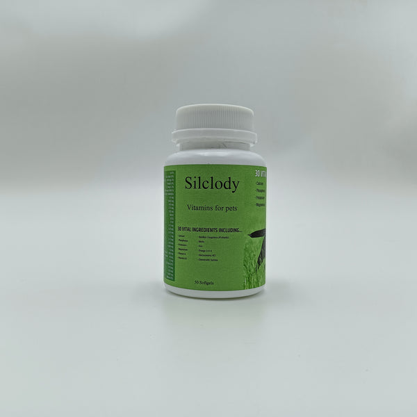 Silclody Vitamins for pets 50 Softgels Pet Vitamins for Dogs & Cats, 30 Essential Ingredients