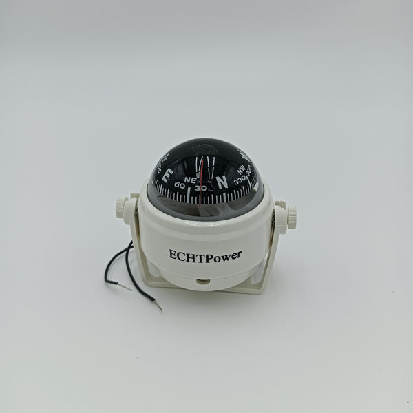 ECHTPower Navigational instruments White ABS Plastic Navigation Instrument, 9x6x7CM, Easy Installation Bracket