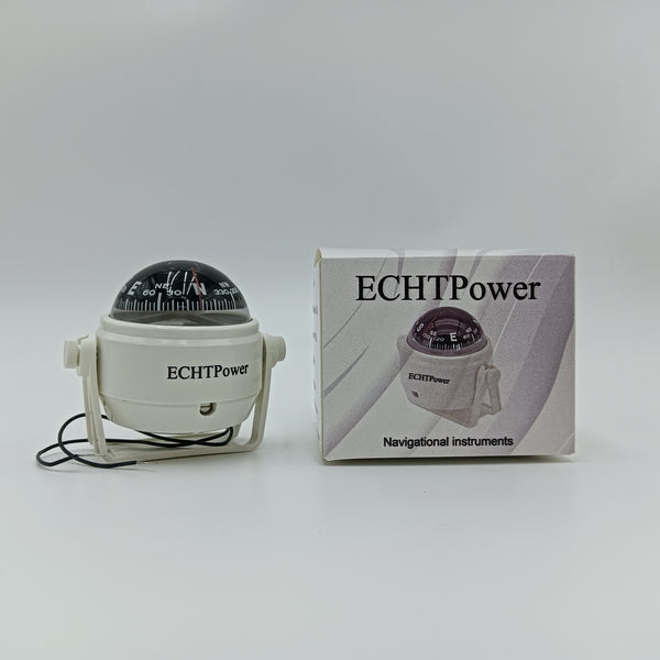 ECHTPower Navigational instruments White ABS Plastic Navigation Instrument, 9x6x7CM, Easy Installation Bracket