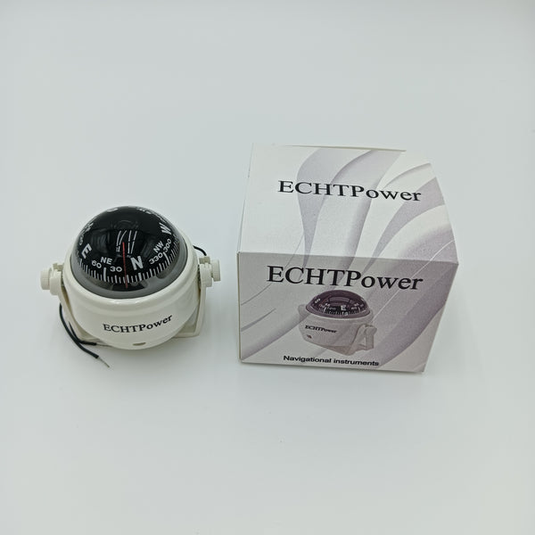 ECHTPower Navigational instruments White ABS Plastic Navigation Instrument, 9x6x7CM, Easy Installation Bracket