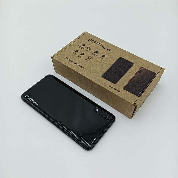 ECHTPower Portable telephones Portable Mobile Phone with Face ID, Fingerprint Unlock, 6.8 Inch HD+ Display, Black
