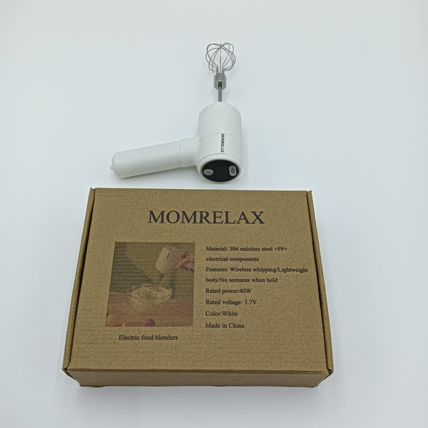 MOMRELAX Electric food blenders Lightweight Wireless Electric Food Blender, White