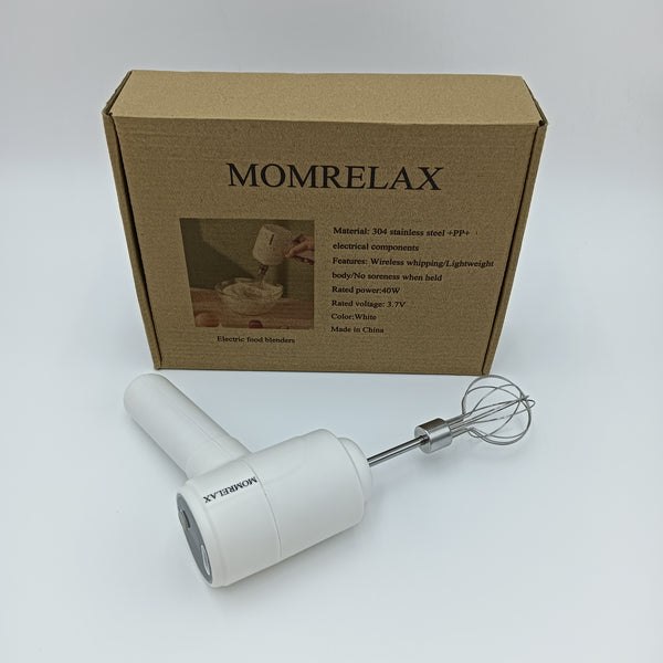MOMRELAX Electric food blenders Lightweight Wireless Electric Food Blender, White
