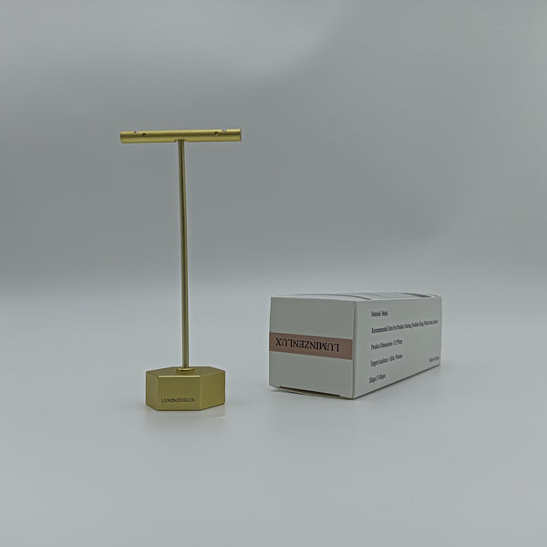 LUMINZENLUX Jewellery organizer displays T-Shape Metal Jewelry Display Stand, 11.5cm Height