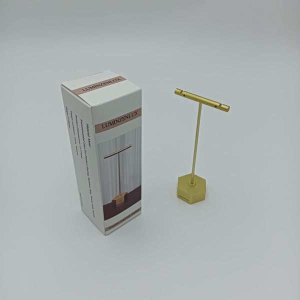 LUMINZENLUX Jewellery organizer displays T-Shape Metal Jewelry Display Stand, 11.5cm Height