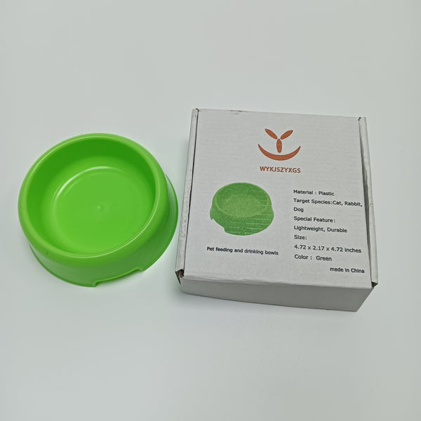 WYKJSZYXGS Pet feeding and drinking bowls Green Pet Feeding Bowl, Lightweight Durable Plastic