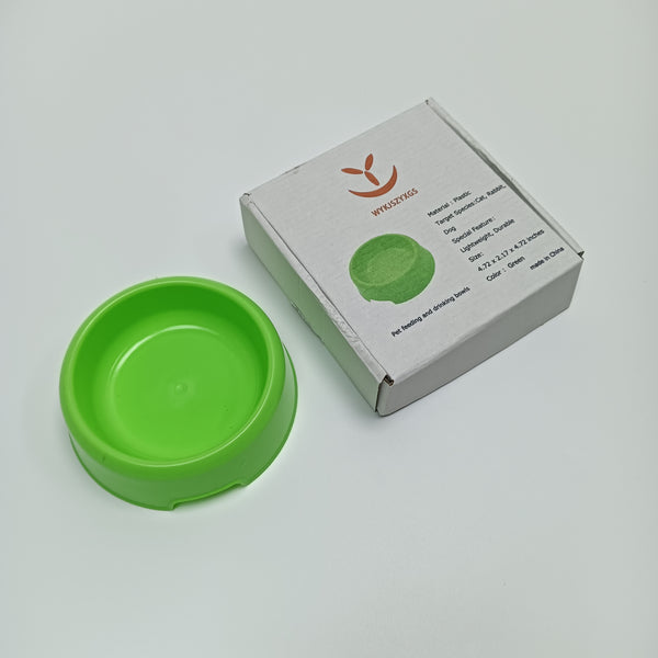 WYKJSZYXGS Pet feeding and drinking bowls Green Pet Feeding Bowl, Lightweight Durable Plastic