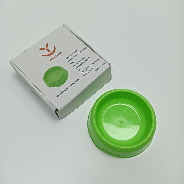 WYKJSZYXGS Pet feeding and drinking bowls Green Pet Feeding Bowl, Lightweight Durable Plastic