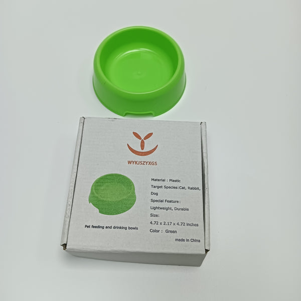 WYKJSZYXGS Pet feeding and drinking bowls Green Pet Feeding Bowl, Lightweight Durable Plastic