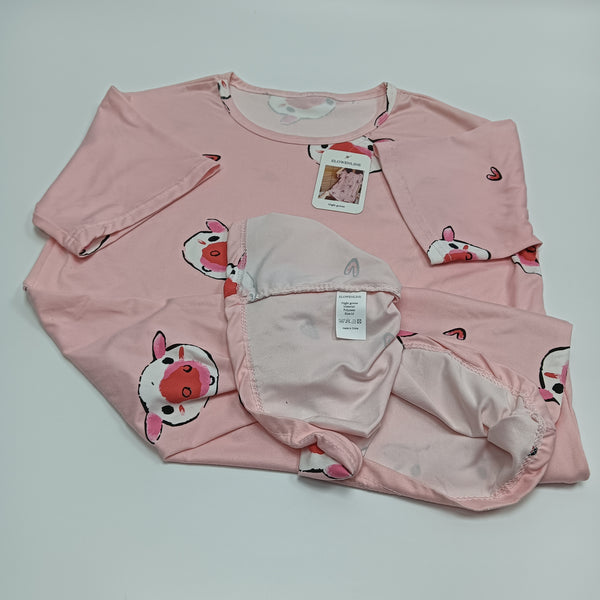 ELOWENLINE Night gowns Comfortable Cute Animal Print Nightgown for Women, Pink Polyester