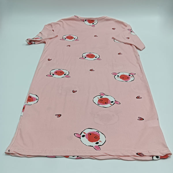 ELOWENLINE Night gowns Comfortable Cute Animal Print Nightgown for Women, Pink Polyester