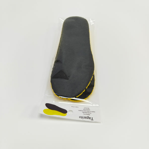 Tagarito Insoles Soft and Comfortable Insoles for Adults, Black and Yellow