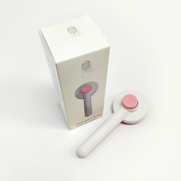 Grooming tools for pets, combs and brushes Pink and White Detangling Comb for Dogs and Cats, Comfortable Handle Design