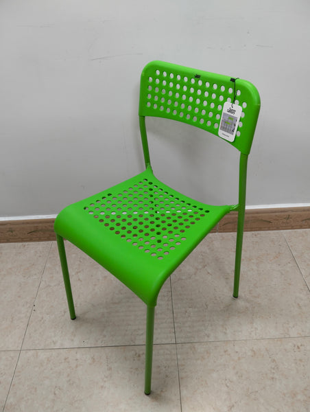 Sunny Century Dining chairs Modern Plastic Dining Chair, Bright Green, Perforated Design, Indoor Outdoor Use