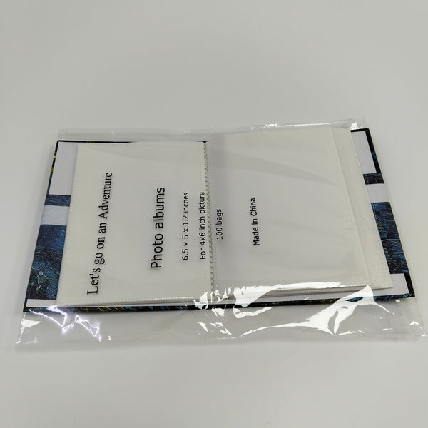 Let's go on an Adventure Photo albums 100 Pages Photo Album, Starry Night Design, 6.5 x 1.2 Inches