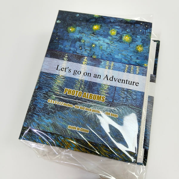 Let's go on an Adventure Photo albums 100 Pages Photo Album, Starry Night Design, 6.5 x 1.2 Inches