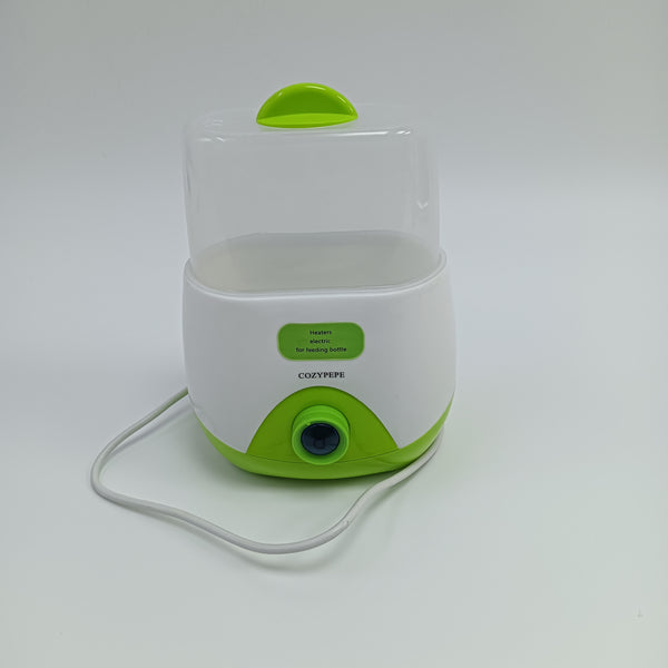COZYPEPE Heaters, electric, for feeding bottle White and Green Electric Baby Bottle Warmer with Clear Cover