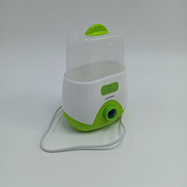 COZYPEPE Heaters, electric, for feeding bottle White and Green Electric Baby Bottle Warmer with Clear Cover
