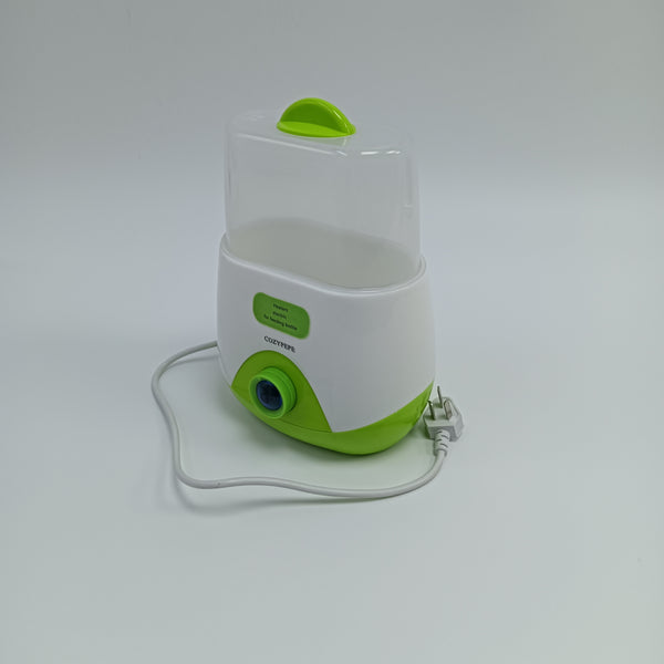 COZYPEPE Heaters, electric, for feeding bottle White and Green Electric Baby Bottle Warmer with Clear Cover