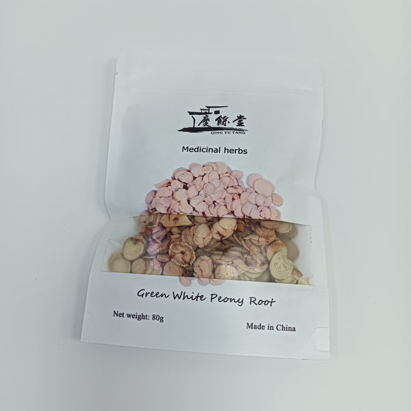 QING YU TANG Medicinal herbs White peony root, traditional Chinese medicinal material, is high-quality dried and sliced, 80g