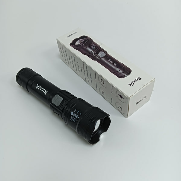 Rundik Diving lights Rechargeable Handheld LED Diving Flashlight with Zoom Function
